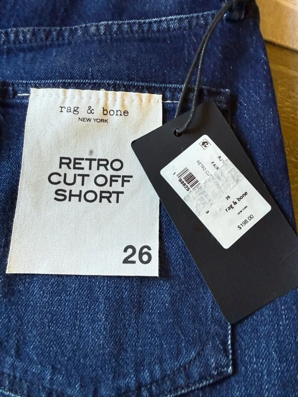 Rag & Bone Retro Cut Off Denim Shorts, 26 NWT - Picture 8 of 9